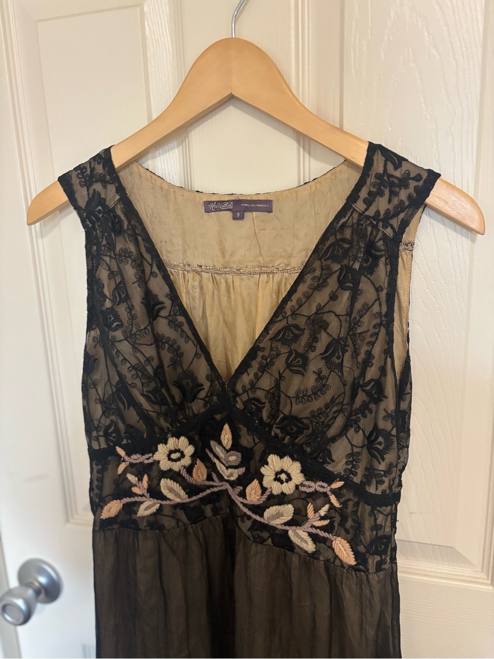 Hale Bob Embroidered Mesh Lace Dress Overlay Boho homecoming night out evening - Picture 4 of 7